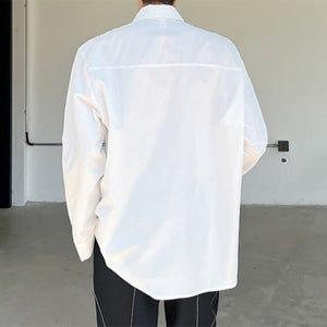 Cutout Loose Casual Long Sleeve Shirt