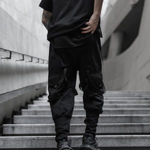 Black Slim Fit Casual Overalls