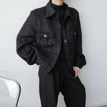 Load image into Gallery viewer, Jacquard Single-Breasted Lapel Jacket
