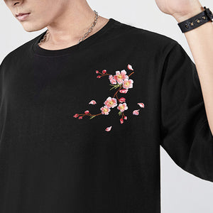 Plum Embroidery Short Sleeve T-Shirt