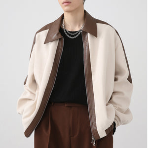 Stitching Contrast Color Jacket