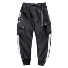 Load image into Gallery viewer, Techwear Contrasting Color White Trim Cargo Pants
