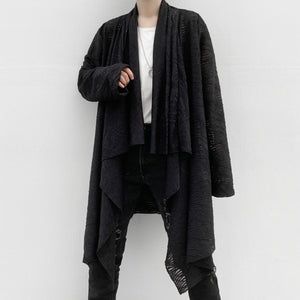 Semi-Sheer Mid-Length Cape Coat