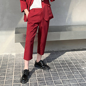 Summer Solid Color Three-point Pants