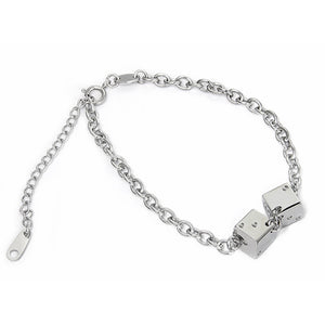 Titanium Steel Letter Dice Bracelet