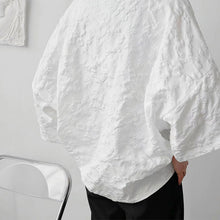 Load image into Gallery viewer, Stand Collar Jacquard Sleeve Top
