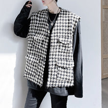 Load image into Gallery viewer, Retro Loose Raw Edge Plaid Vest
