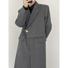 Load image into Gallery viewer, British Mid-length Asymmetric Coat
