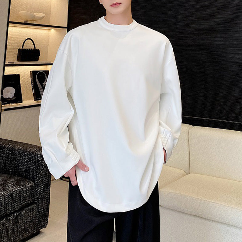 Round Neck Pullover Long Sleeve Shirt