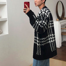 Load image into Gallery viewer, Plaid Loose Knitted Sweater Cardigan

