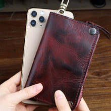 Load image into Gallery viewer, Retro Handmade Leather Wallet Key Bag
