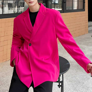 Single Button Retro Bright Casual Blazer