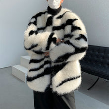 Load image into Gallery viewer, Zebra Print Plush Thick Coat
