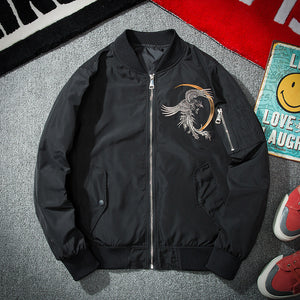 Phoenix Embroidered Bomber Jacket