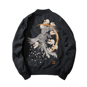 Phoenix Embroidered Bomber Jacket