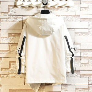 Hooded Irregular Hem Jacket