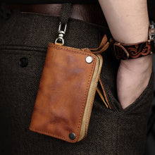 Load image into Gallery viewer, Retro Handmade Leather Wallet Key Bag
