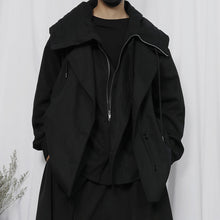 Load image into Gallery viewer, Black Hooded Loose Jacket
