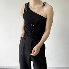 Load image into Gallery viewer, Leather Shoulder Loops Knit Vest
