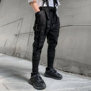 Techwear Lace-Up Cargo Pants