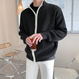 Thickened Zip Knitted Cardigan