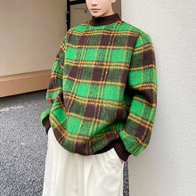 Load image into Gallery viewer, Green Plaid Pullover Sweatshirt
