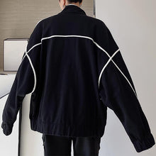 Load image into Gallery viewer, Contrast Lines Large Pockets Cargo Jackets
