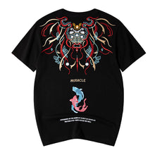 Load image into Gallery viewer, Fish Embroidered Loose Short Sleeve T-Shirt
