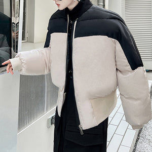 Thick Color Contrast Paneled Bread Jacket