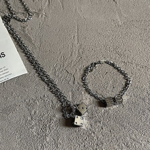 Load image into Gallery viewer, Titanium Steel Letter Dice Bracelet
