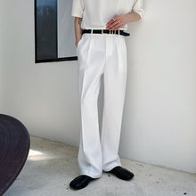 Load image into Gallery viewer, Draped Straight Casual Wide Leg Trousers
