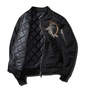 Phoenix Embroidered Bomber Jacket