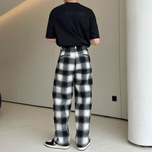 Load image into Gallery viewer, Black and White Paneled Plaid Pants
