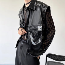 Load image into Gallery viewer, Retro Functional PU Leather Sleeveless Vest
