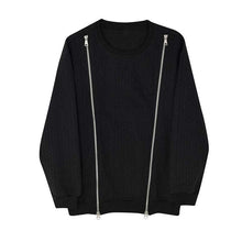 Load image into Gallery viewer, Autumn Dark Zipper Slit Sweater

