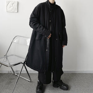 Japanese Loose Over-the-knee Thick Windbreaker