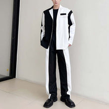 Load image into Gallery viewer, Black And White Contrast Color Two-piece Suit
