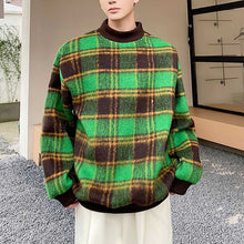 Load image into Gallery viewer, Green Plaid Pullover Sweatshirt
