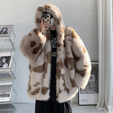 Load image into Gallery viewer, Winter Plush Short Thickened Hooded Coat
