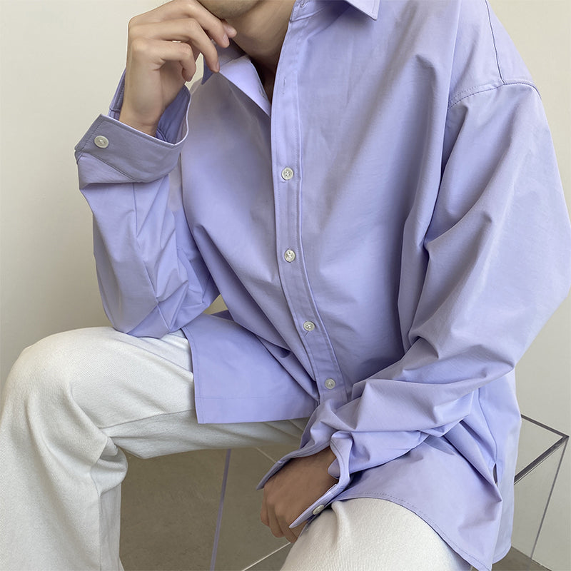 Purple Back Slit Thin Shirt – stylesock