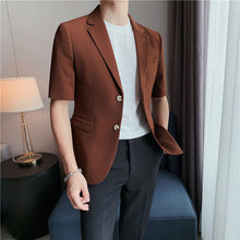 Load image into Gallery viewer, Check Embossed Casual Mid Sleeve Blazer
