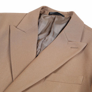 Double-Breasted Solid Blazer