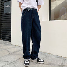 Load image into Gallery viewer, Irregular Contrast Straight-leg Jeans
