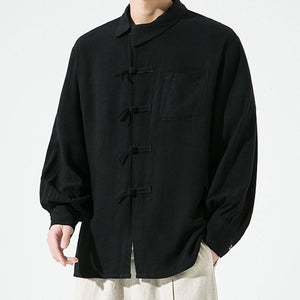 Loose Retro Style Long Sleeve Shirt