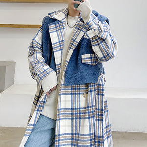 Woolen Waistcoat Plaid Coat