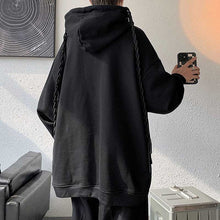 Load image into Gallery viewer, Webbing Embellished Loose Hoodie
