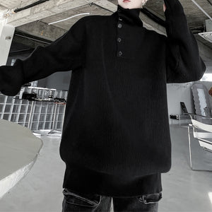 Half Button Turtleneck Sweater