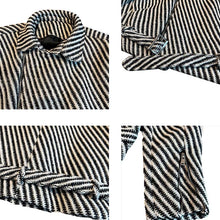 Load image into Gallery viewer, Striped Padded Cropped Jacket
