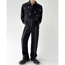 Load image into Gallery viewer, Stylish Zip Pull Lapel Jacket
