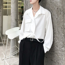 Load image into Gallery viewer, Thin Point Collar Big Pocket Shirt
